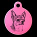 Chihuahua Engraved 31mm Large Round Pet Dog ID Tag